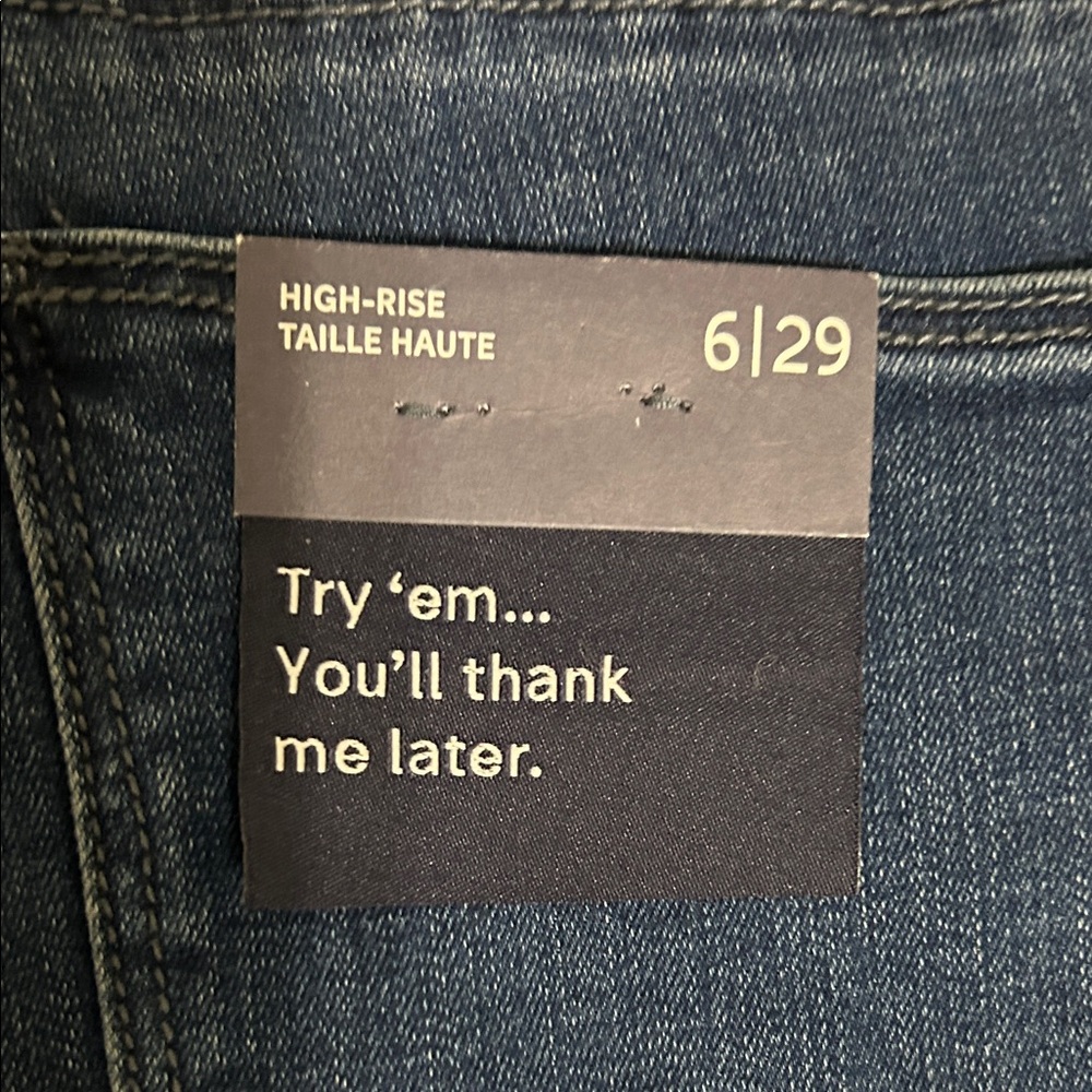High Rise straight Blue Jeans - Picture 4 of 4